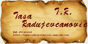 Tasa Radujevčanović vizit kartica